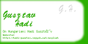 gusztav hadi business card